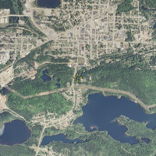 Aerial/Satellite Image of Ishpeming City Library, MI