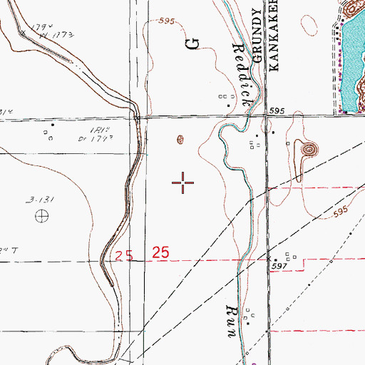 Topographic Map of Grand Prairie Mine, IL