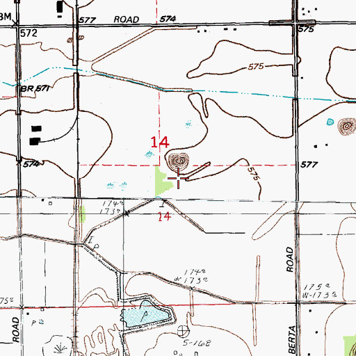 Topographic Map of Braceville Number 6 Mine, IL