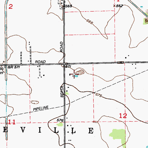 Topographic Map of Diamond Number 5 Mine, IL