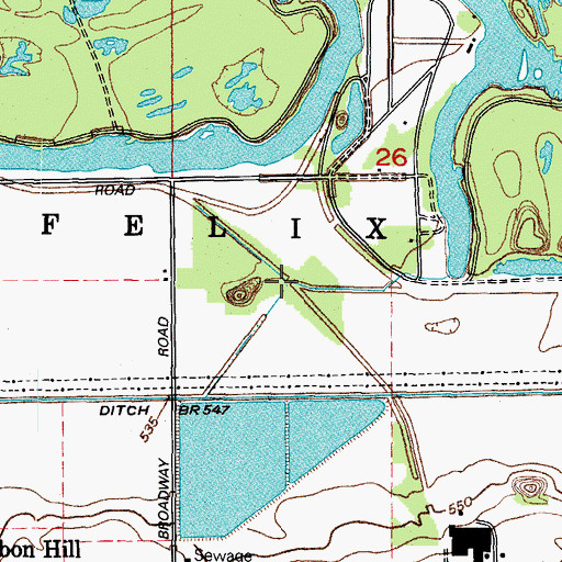 Topographic Map of E Mine, IL