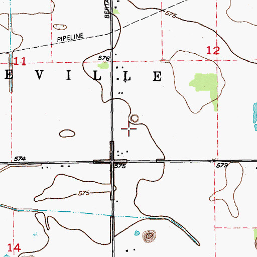 Topographic Map of Eureka Number 4 Mine, IL
