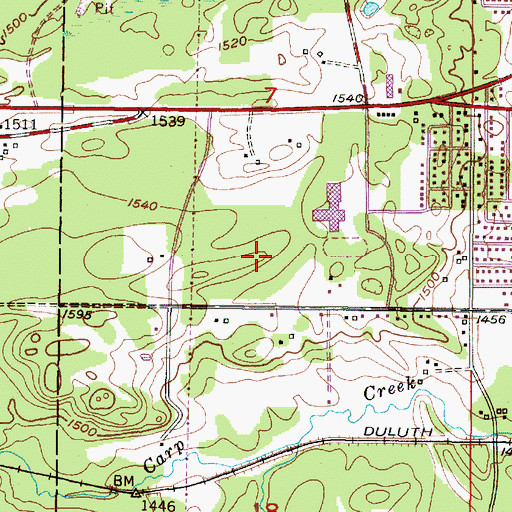 Topographic Map of Aspen Ridge School, MI