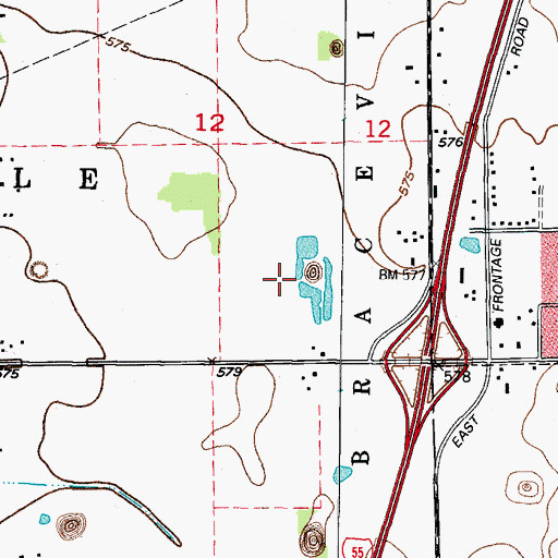 Topographic Map of P Mine, IL