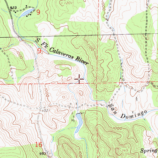 Topographic Map of Cherokee Creek, CA