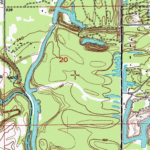 Topographic Map of Pit 8 Northern Mine, IL