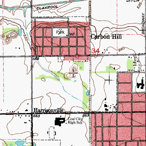 Topographic Map of Star Number 2 Mine, IL