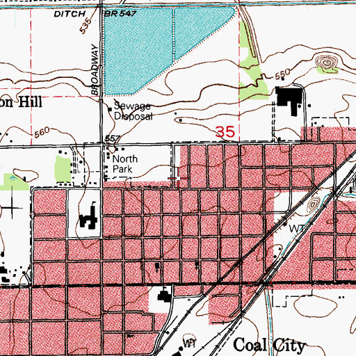 Topographic Map of Star Number 4 Mine, IL