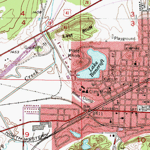 Topographic Map of Lake Bancroft Park, MI