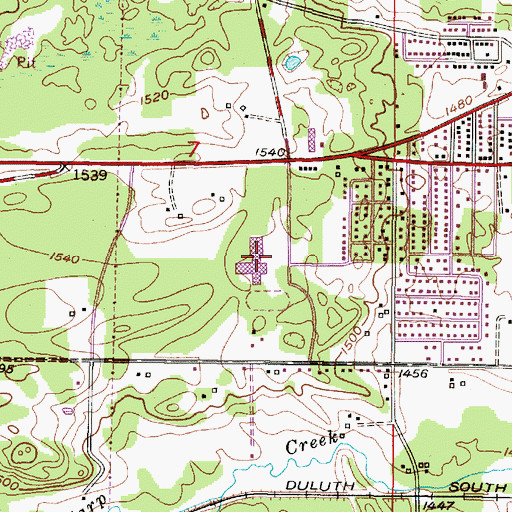 Topographic Map of Westwood High School, MI