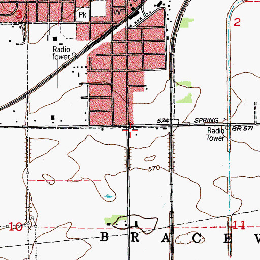 Topographic Map of Wilmington Star Number 4 Mine, IL