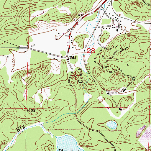 Topographic Map of Ely Falls, MI