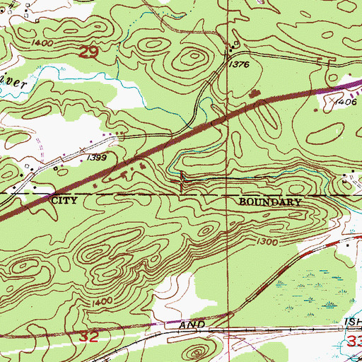 Topographic Map of Upper Carp River Falls, MI