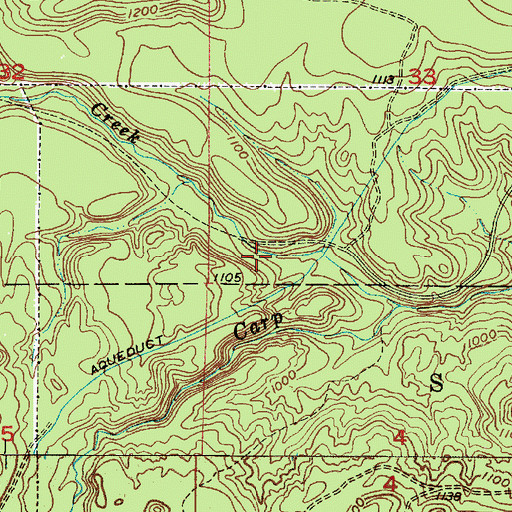 Topographic Map of Lower Carp River Falls, MI
