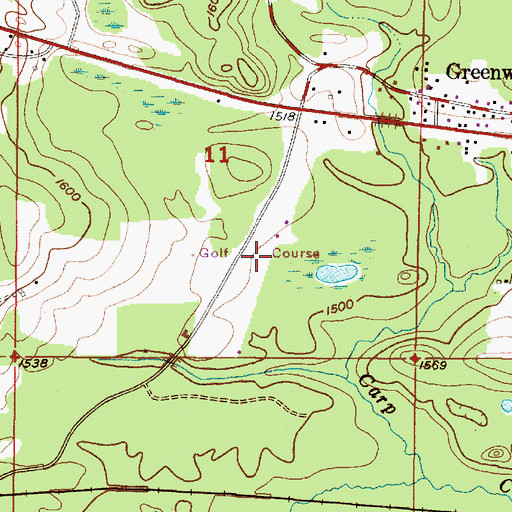 Topographic Map of Wawonowin Golf Course, MI