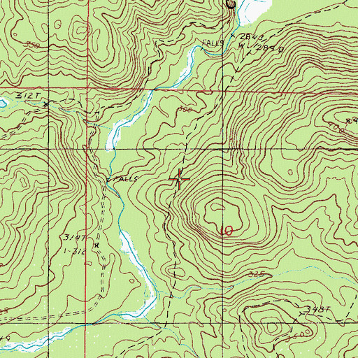 Topographic Map of Forty Foot Falls, MI