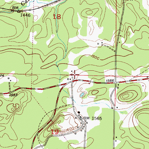 Topographic Map of Stoneville Post Office (historical), MI