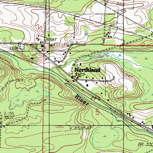 Topographic Map of Northland Station (historical), MI