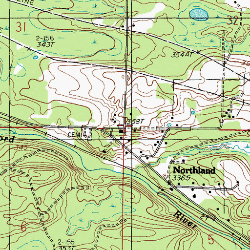 Topographic Map of Northland Post Office, MI
