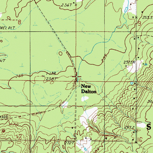Topographic Map of New Dalton Post Office (historical), MI