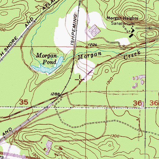 Topographic Map of Morgan Station (historical), MI