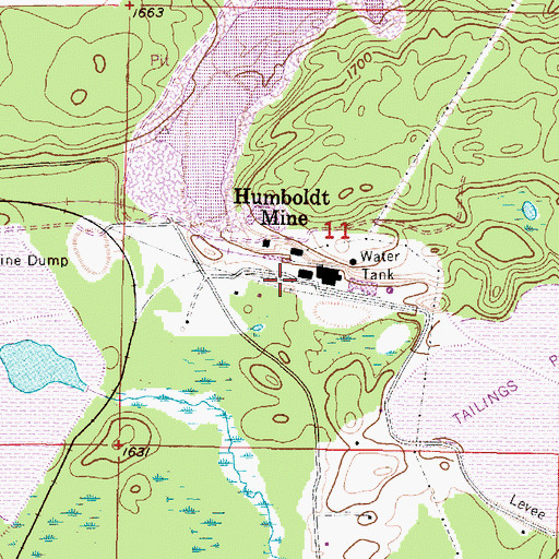 Topographic Map of Humboldt Station (historical), MI