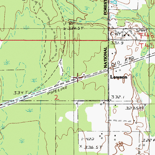 Topographic Map of Hogstrom Station (historical), MI