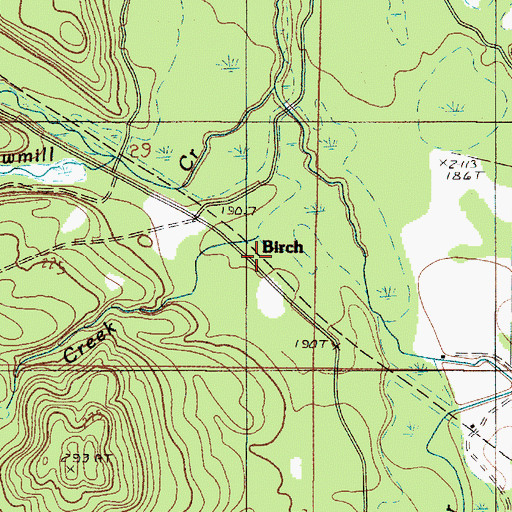 Topographic Map of Birch Station (historical), MI