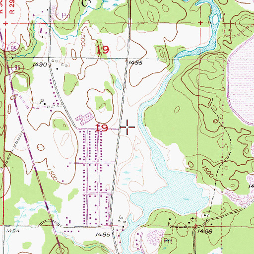 Topographic Map of Republic Michigamme Public Library, MI