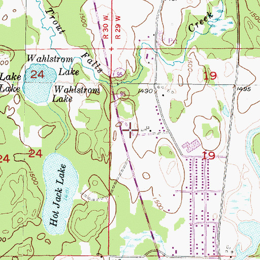 Topographic Map of First Baptist Church, MI