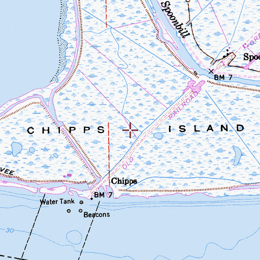 Topographic Map of Chipps Island, CA