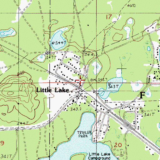 Topographic Map of Holy Innocents Episcopal Church, MI