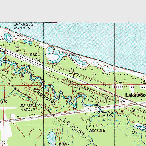 Topographic Map of Pine Acres Trailer Court, MI