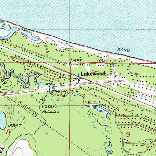 Topographic Map of Prince of Peace Lutheran Church, MI