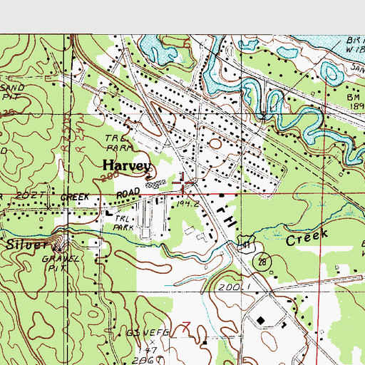 Topographic Map of Silver Creek Church, MI