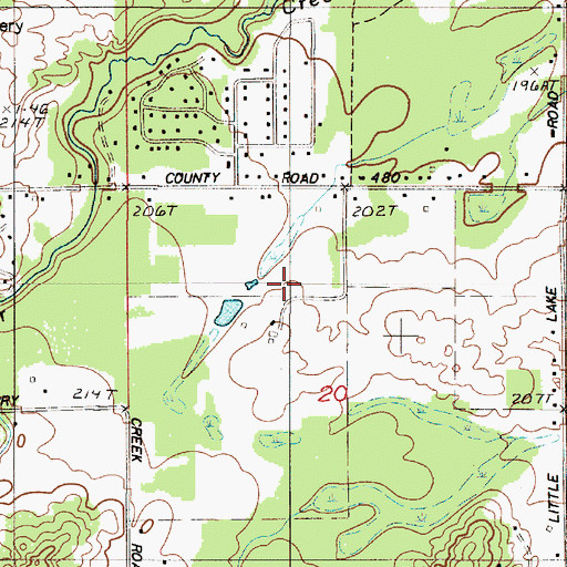 Topographic Map of Homestead Golf Course, MI