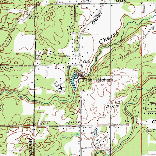 Topographic Map of Marquette Fish Hatchery, MI