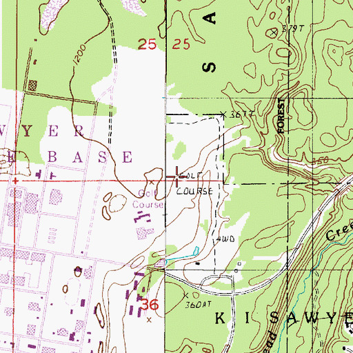 Topographic Map of Red Fox Run Golf Course, MI