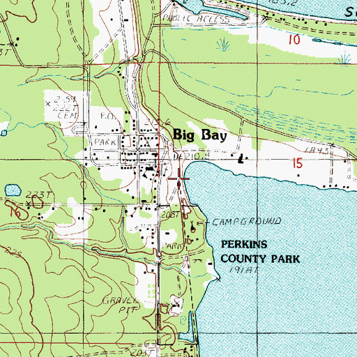 Topographic Map of Big Bay Station (historical), MI