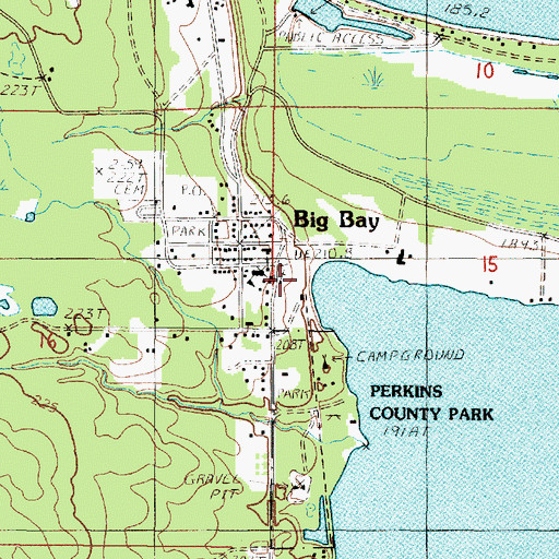 Topographic Map of Saint Mary's Catholic Church, MI