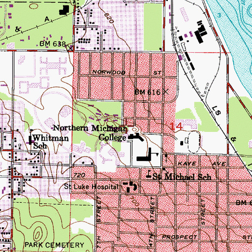 Topographic Map of Art and Design North, MI