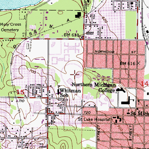 Topographic Map of New Science Facility, MI