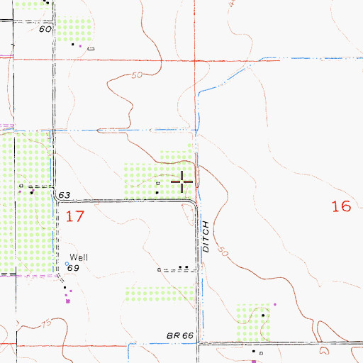 Topographic Map of Clarks Ditch, CA
