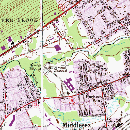 Topographic Map of Memorial Field, NJ