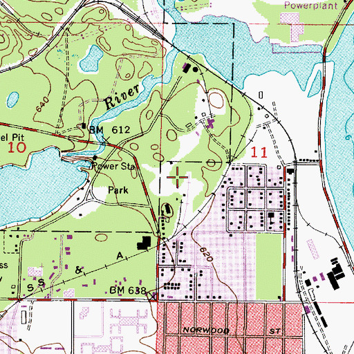 Topographic Map of Jacobetti Center, MI