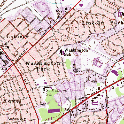 Topographic Map of Hua Xia Edison Chinese School, NJ