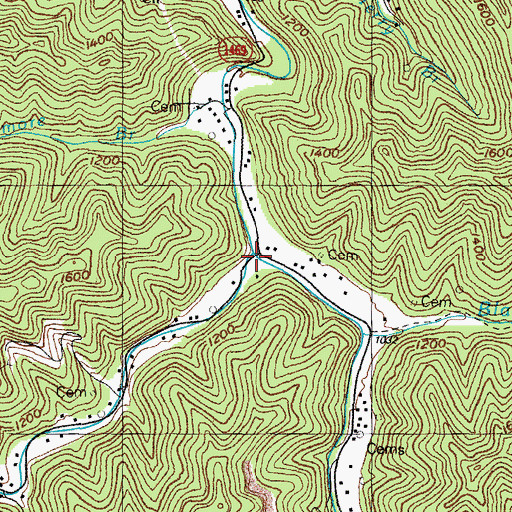 Topographic Map of Long Fork Post Office (historical), KY