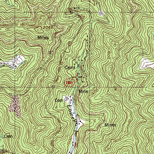 Topographic Map of Lower Pompey Post Office (historical), KY