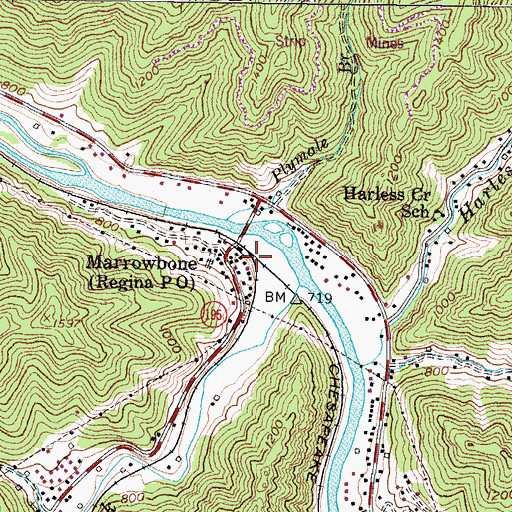 Topographic Map of Marrowbone Railroad Station (historical), KY