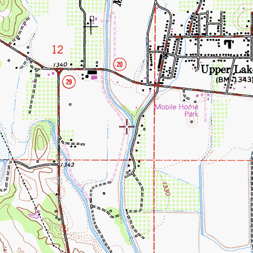 Topographic Map of Clover Creek, CA